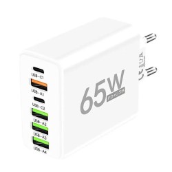 USB nabíječka 4+2 EU