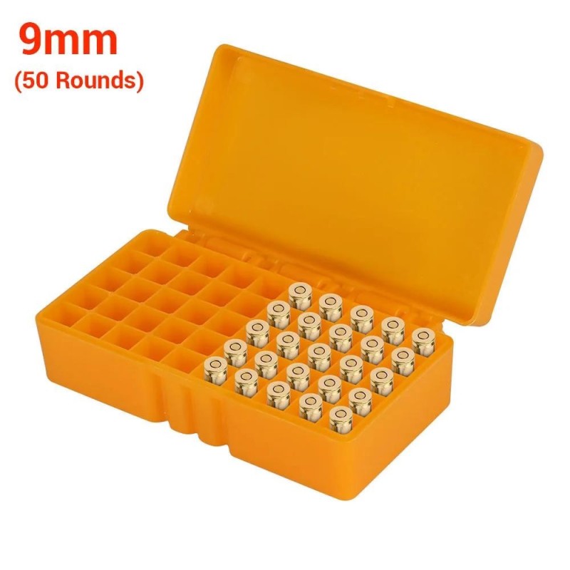 krabička na 50 nábojů - 9 mm, oranžová