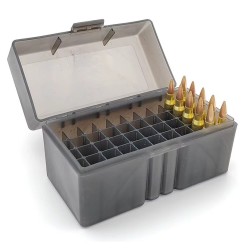 krabička na 50 nábojů - .223, černošedá