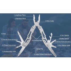 multitool s pouzdrem - stříbrný